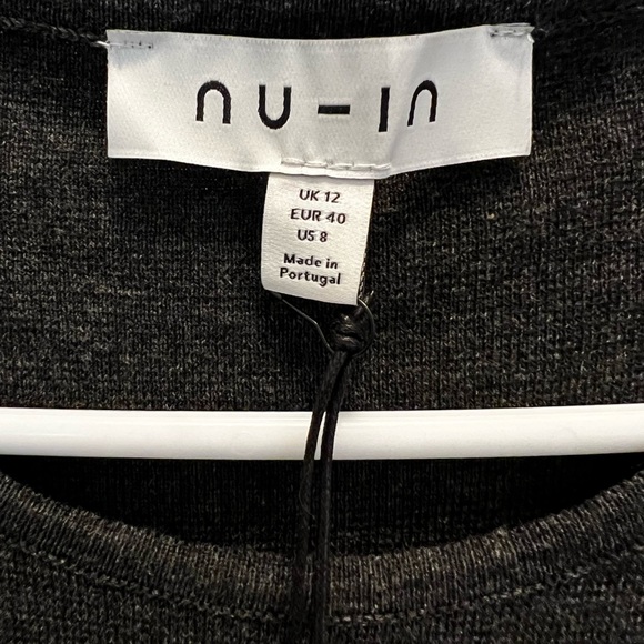 New NU-IN (Sustainable European Brand) Short Sleeve Maxi Dress Dark Grey - Picture 5 of 5